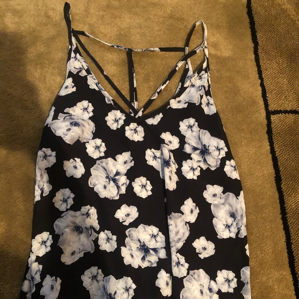 Strappy Floral Tank Top